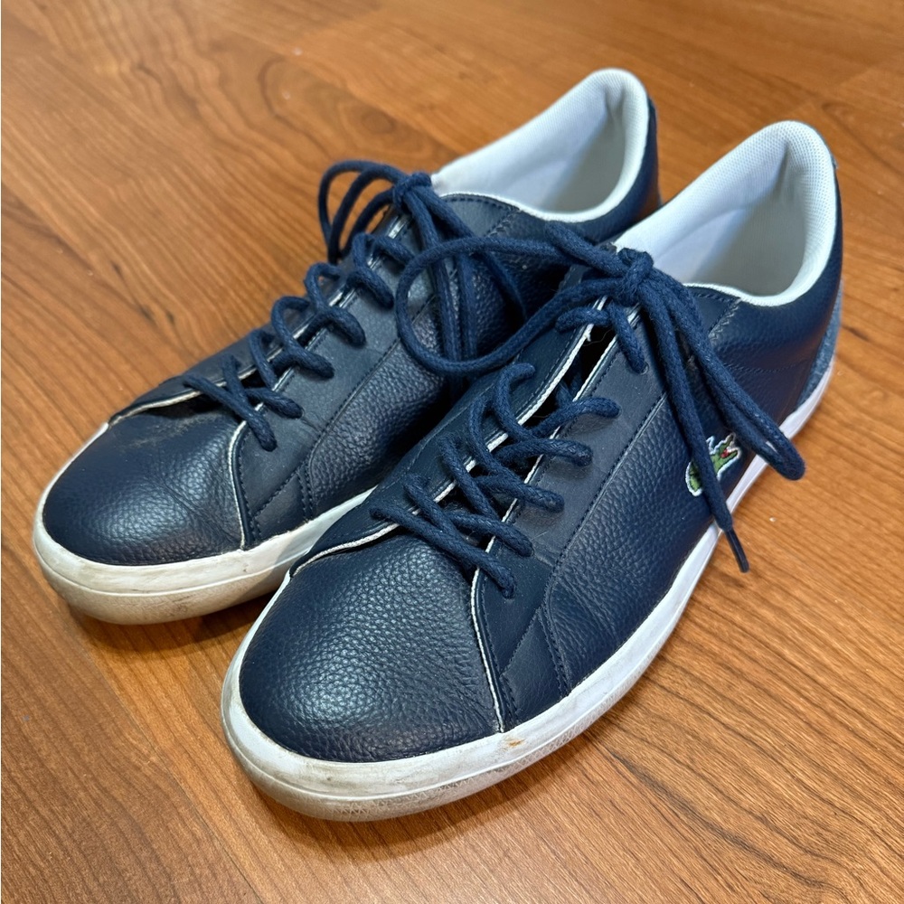 Lacoste Women’s Dark Blue Leather Sneakers
